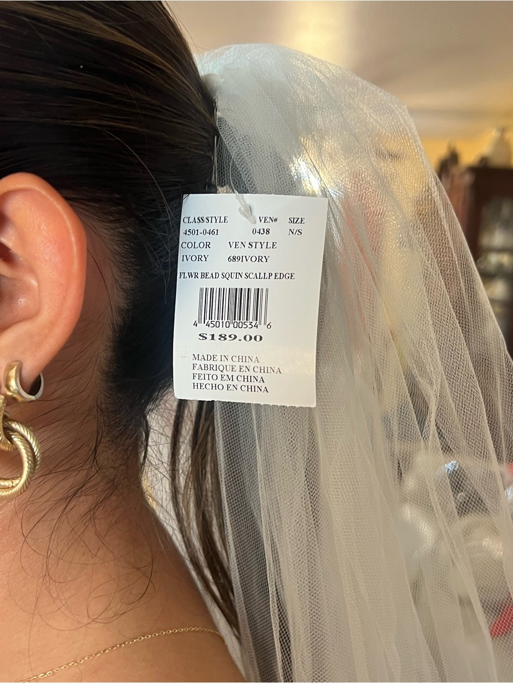 Ivory Bridal Veil - Ivory